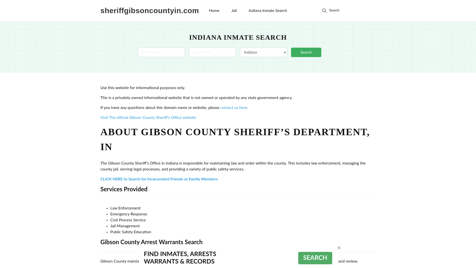 About Gibson County Sheriff