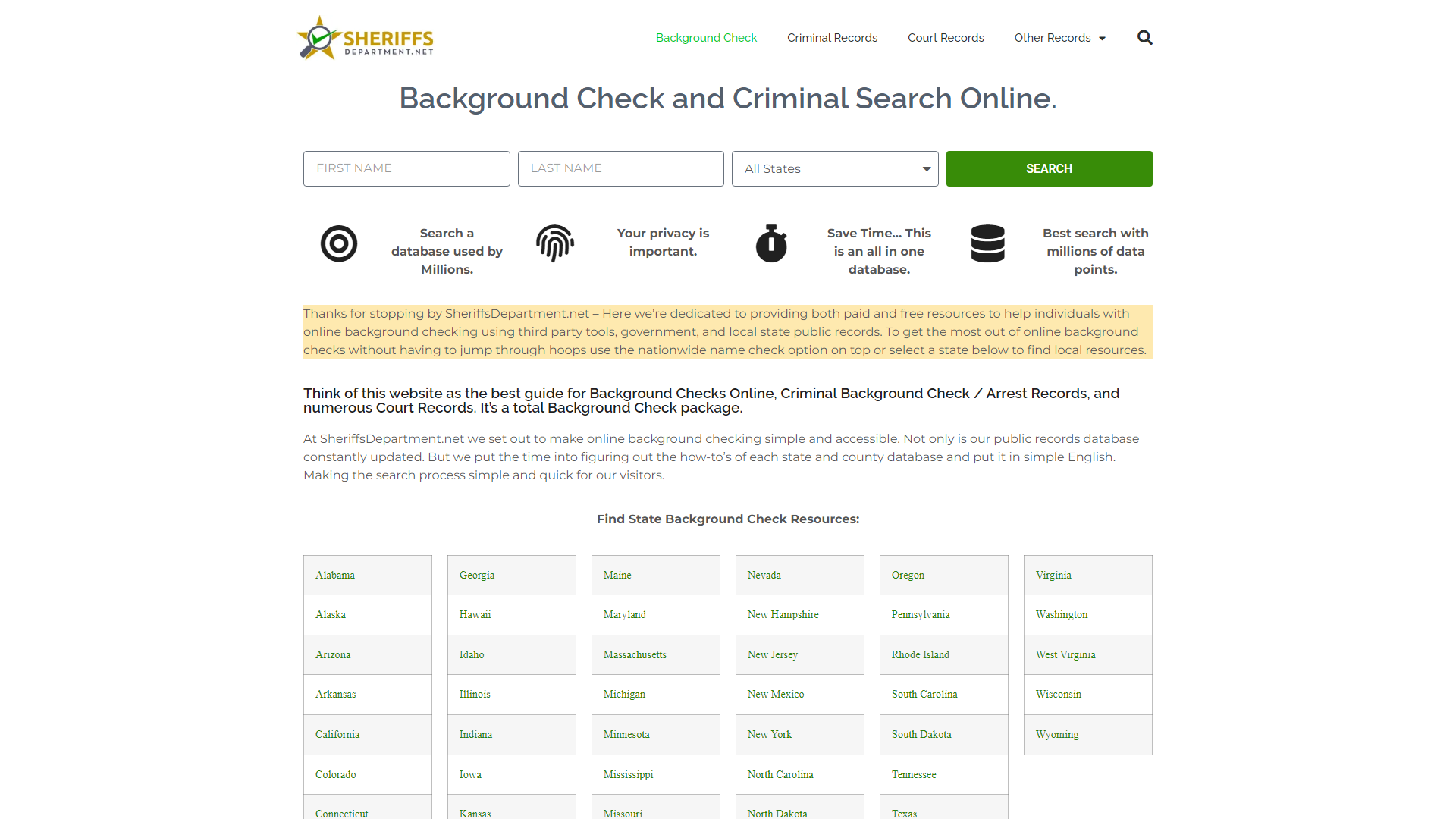 Free Background Check Online Direct Official Search & Criminal Search.