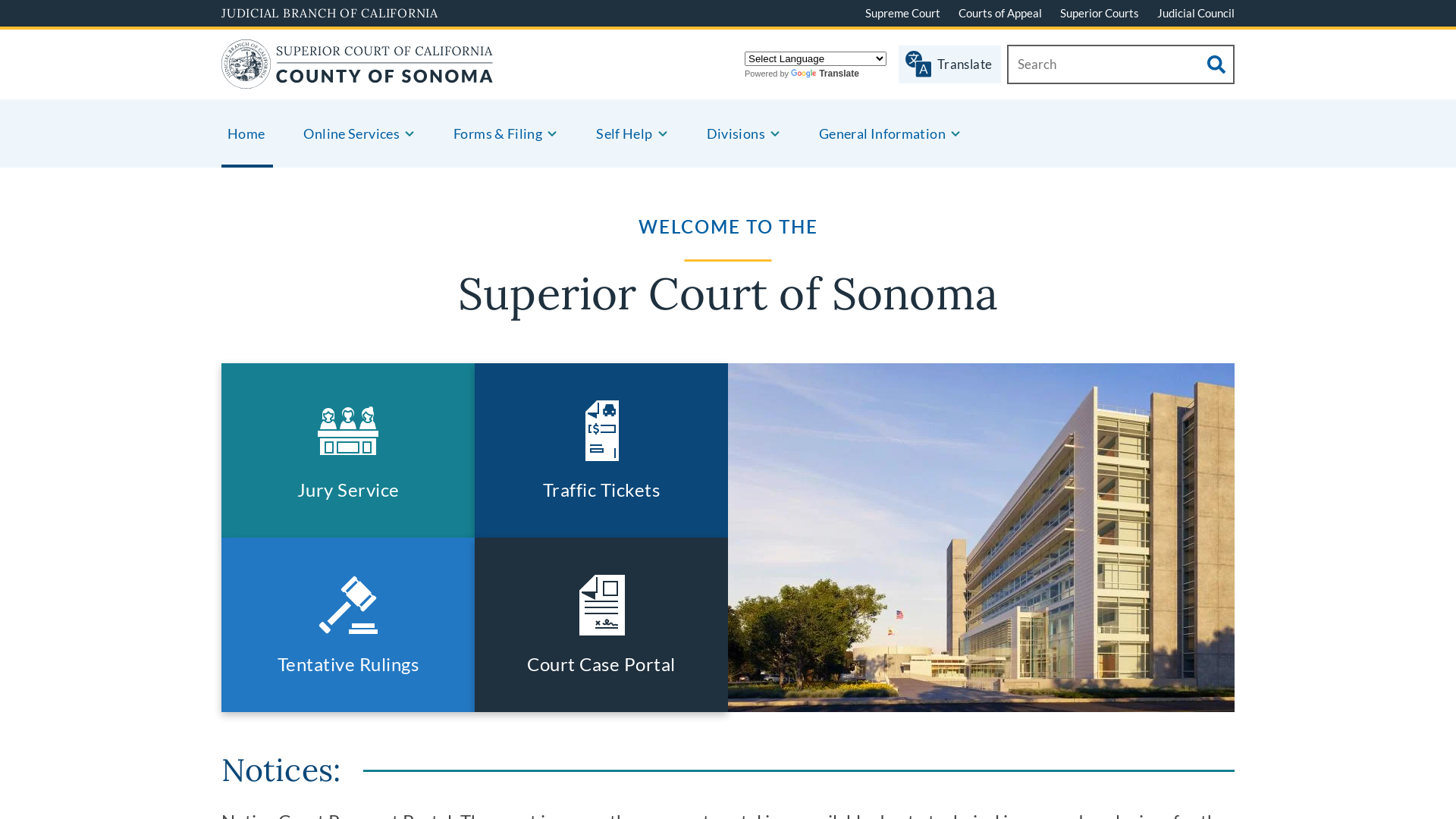 Home | Superior Court of California | County of Sonoma