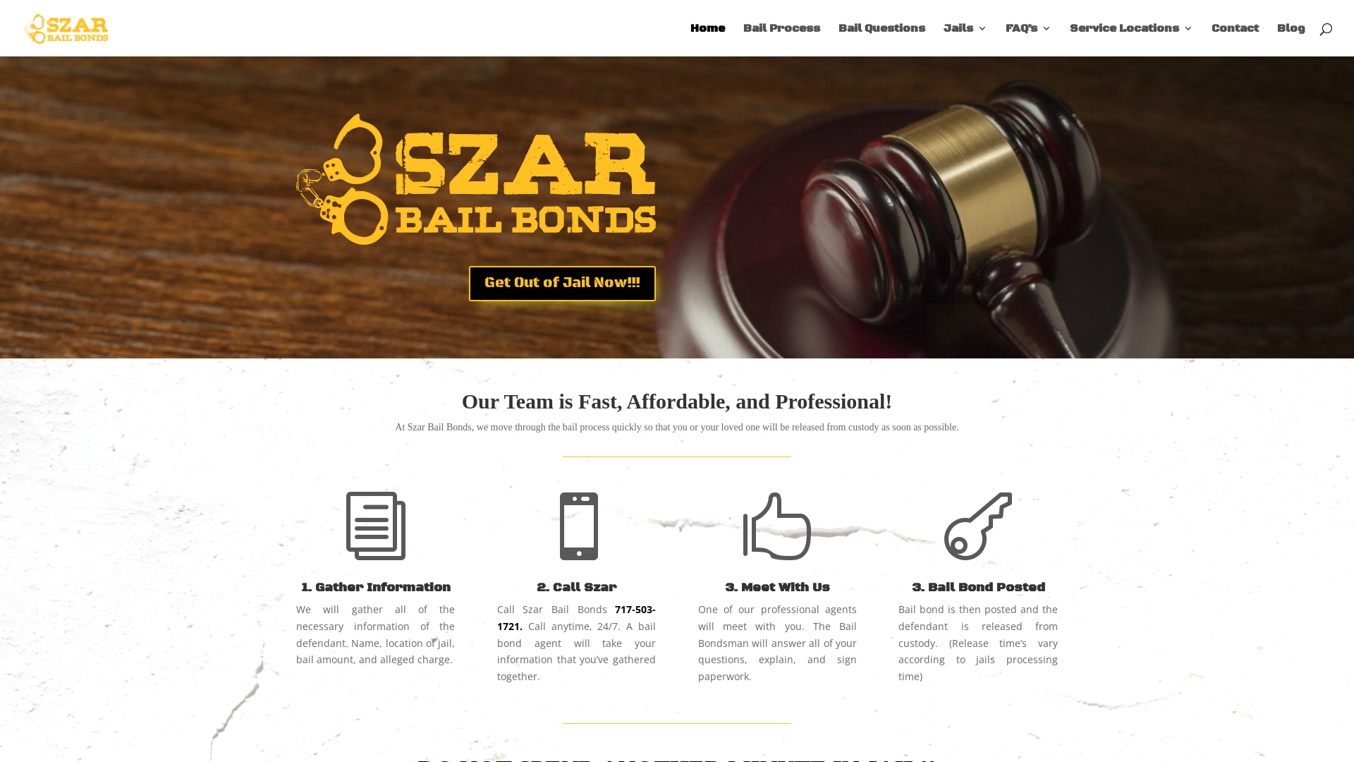 Call Szar (717) 503-1721 | Bail Bonds Harrisburg PA