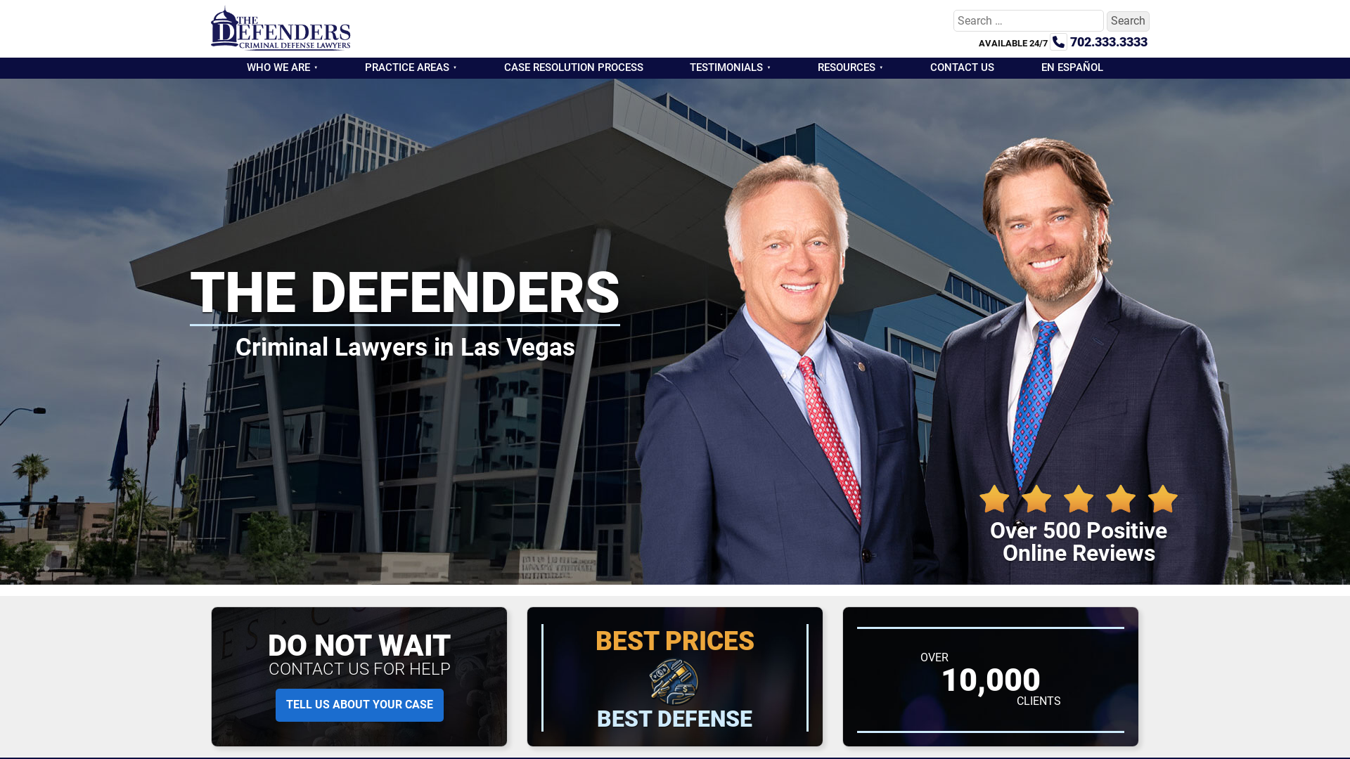 Criminal Defense Attorneys in Las Vegas, NV | Call 702-333-3333