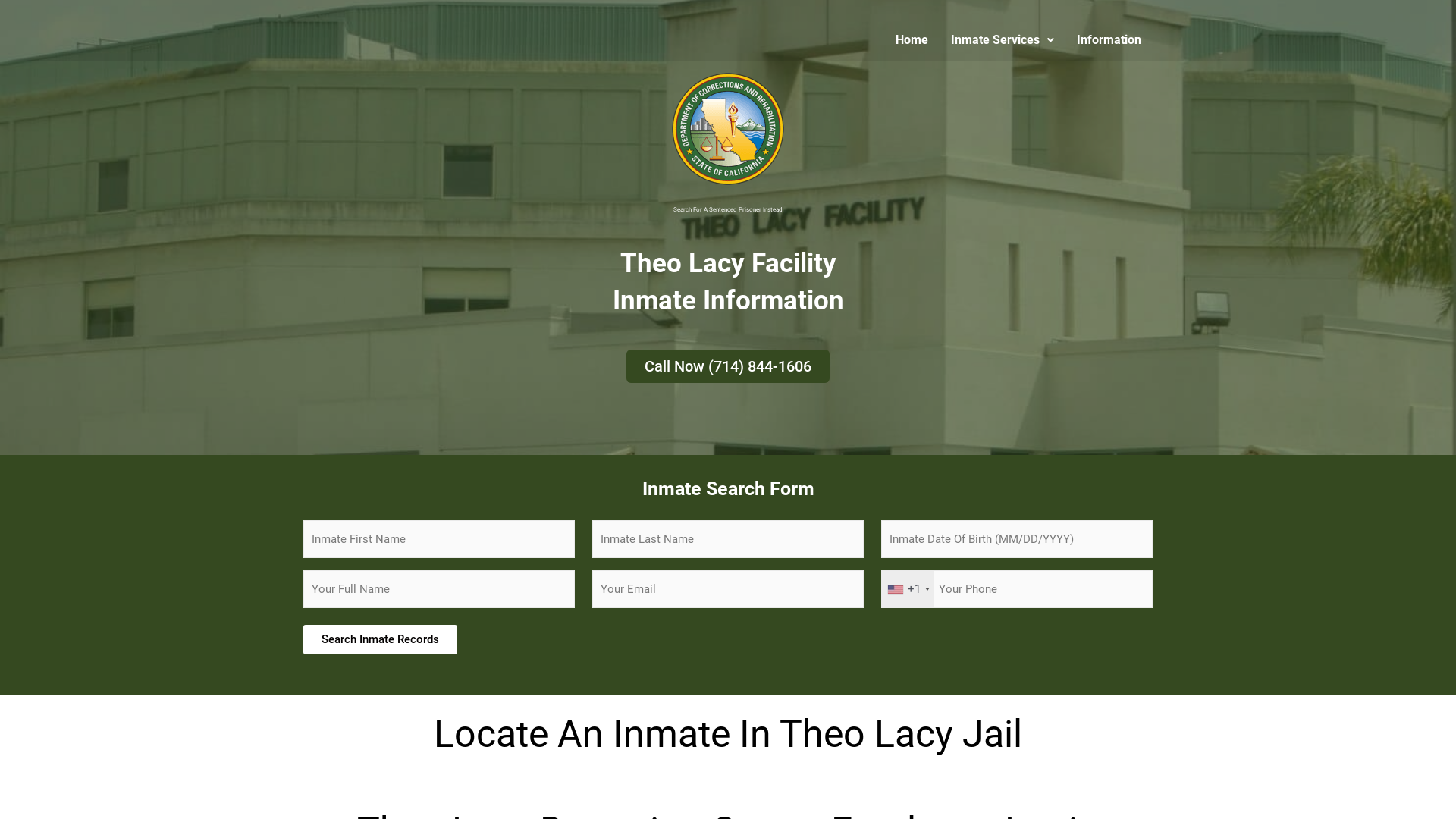 Theo Lacy Jail - Orange County Inmate Search