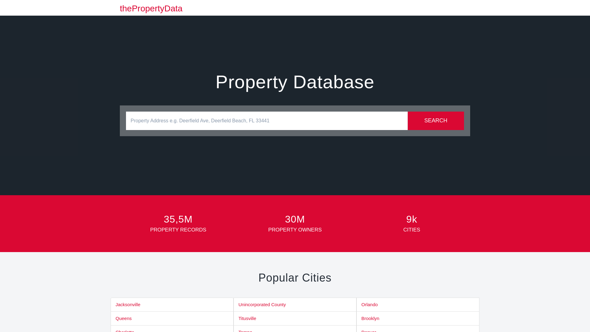 Property Database - value, owners, size, neighbours - thePropertyData