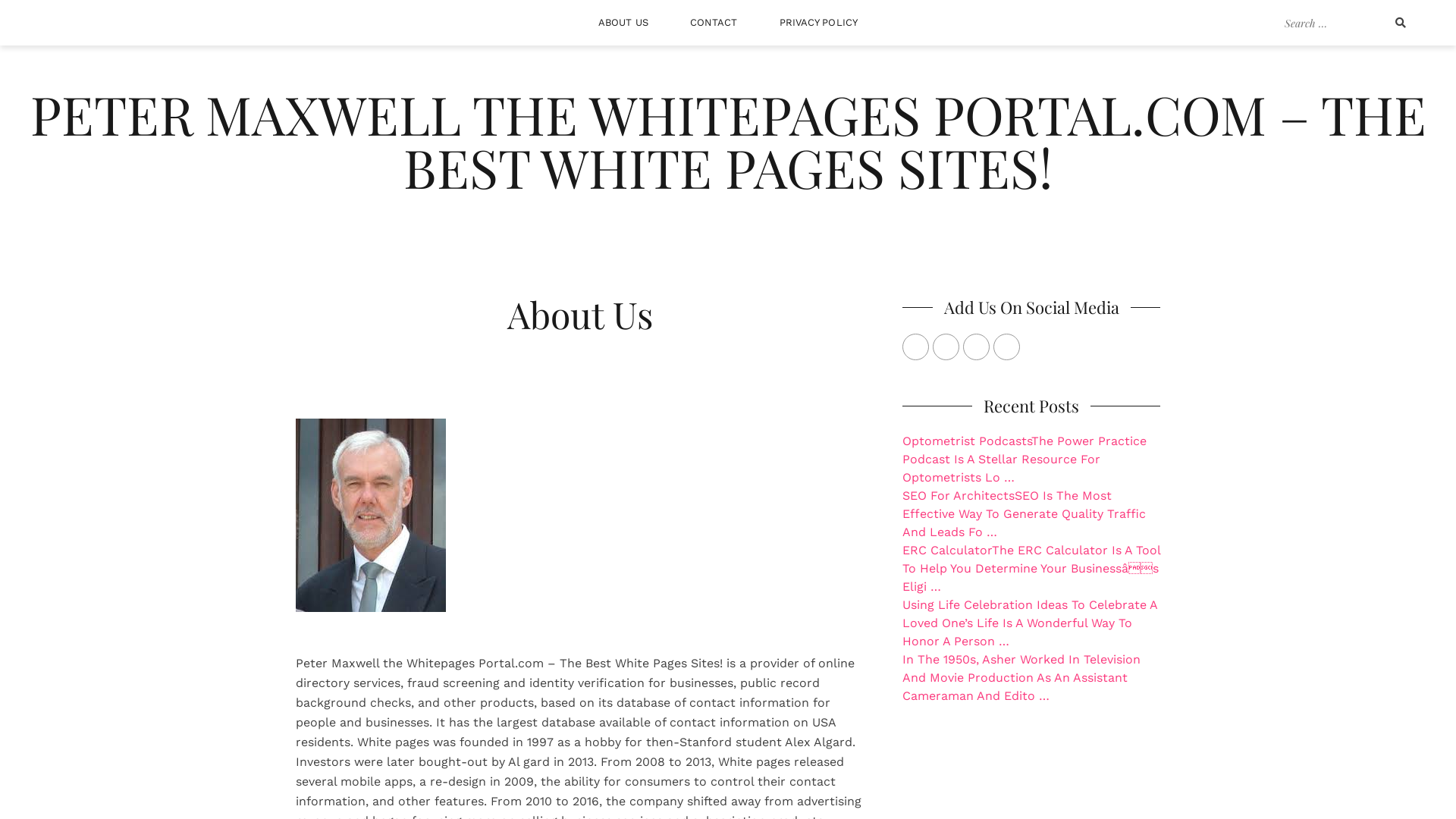 Peter Maxwell the Whitepages Portal.com – The Best White Pages Sites!