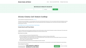 Alcona County Jail Roster Lookup, MI, Inmate Search