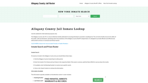 Allegany County Jail Roster Lookup, NY, Inmate Search