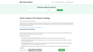 Allen County Jail Roster Lookup, IN, Inmate Search