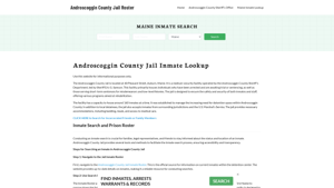 Androscoggin County Jail Roster Lookup, ME, Inmate Search