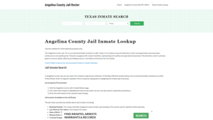 Angelina County Jail Roster Lookup, TX, Inmate Search