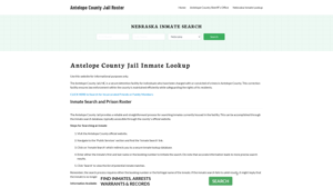 Antelope County Jail Roster Lookup, NE, Inmate Search