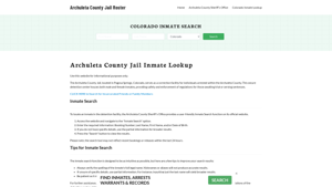 Archuleta County Jail Roster Lookup, CO, Inmate Search