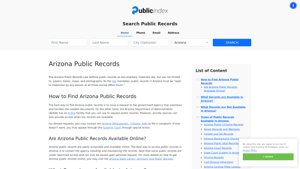 Arizona Public Records Online - ThePublicIndex