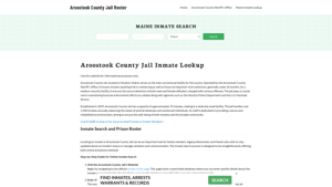 Aroostook County Jail Roster Lookup, ME, Inmate Search