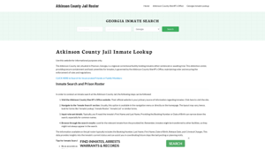 Atkinson County Jail Roster Lookup, GA, Inmate Search