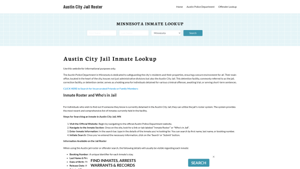 Austin City Jail, MN Inmate Search, Jail Roster, Bookings