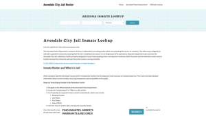 Avondale City Jail, AZ Inmate Search, Jail Roster, Bookings