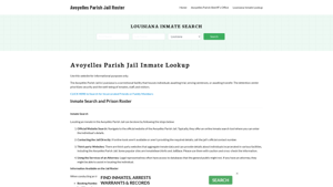 Avoyelles Parish Jail Roster Lookup, LA, Inmate Search