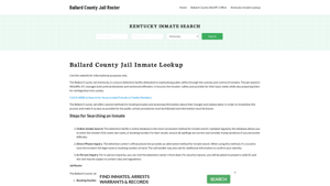 Ballard County Jail Roster Lookup, KY, Inmate Search