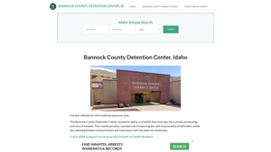 Bannock County Detention Center, ID Inmate Roster, Offender Search