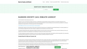 Barren County Jail Roster Lookup, KY, Inmate Search