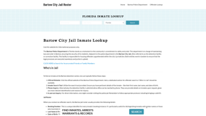 Bartow City Jail, FL Inmate Search, Jail Roster, Bookings