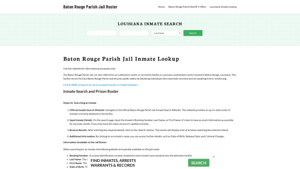 Baton Rouge Parish Jail Roster Lookup, LA, Inmate Search