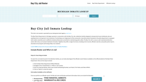 Bay City Jail, MI Inmate Search, Jail Roster, Bookings