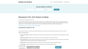 Beaumont City Jail, TX Inmate Search, Jail Roster, Bookings