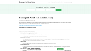 Beauregard Parish Jail Roster Lookup, LA, Inmate Search