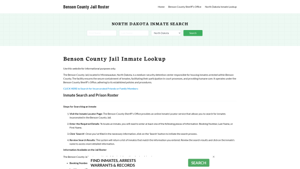 Benson County Jail Roster Lookup, ND, Inmate Search