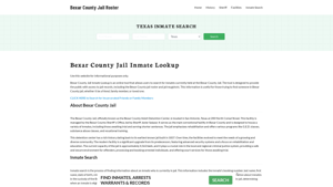 Bexar County Jail Roster Lookup, TX, Inmate Search