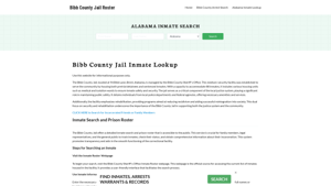 Bibb County Jail Roster Lookup, AL, Inmate Search