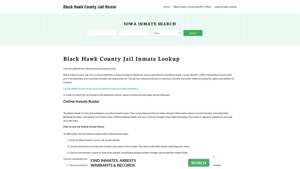 Black Hawk County Jail Roster Lookup, IA, Inmate Search