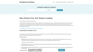 Boca Raton City Jail, FL Inmate Search, Jail Roster, Bookings