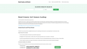 Bond County Jail Roster Lookup, IL, Inmate Search