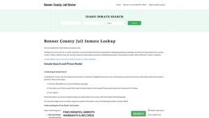 Bonner County Jail Roster Lookup, ID, Inmate Search