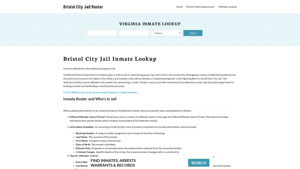 Bristol City Jail, VA Inmate Search, Jail Roster, Bookings