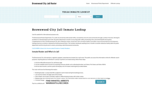 Brownwood City Jail, TX Inmate Search, Jail Roster, Bookings