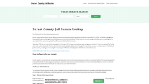 Burnet County Jail Roster Lookup, TX, Inmate Search