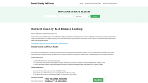 Burnett County Jail Roster Lookup, WI, Inmate Search