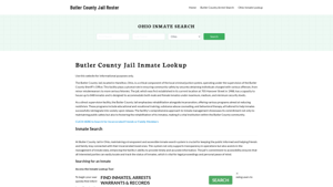 Butler County Jail Roster Lookup, OH, Inmate Search