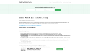 Caddo Parish Jail Roster Lookup, LA, Inmate Search