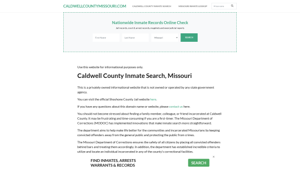 Caldwell County Inmate Search, Missouri