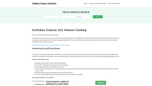 Callahan County Jail Roster Lookup, TX, Inmate Search