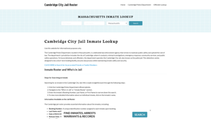 Cambridge City Jail, MA Inmate Search, Jail Roster, Bookings