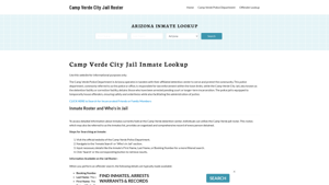 Camp Verde City Jail, AZ Inmate Search, Jail Roster, Bookings