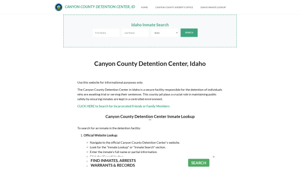 Canyon County Detention Center, ID Inmate Roster, Offender Search