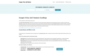 Casper City Jail, WY Inmate Search, Jail Roster, Bookings