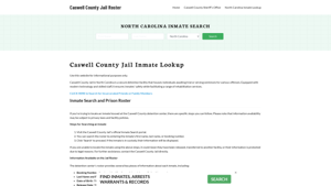 Caswell County Jail Roster Lookup, NC, Inmate Search