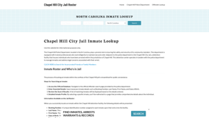 Chapel Hill City Jail, NC Inmate Search, Jail Roster, Bookings